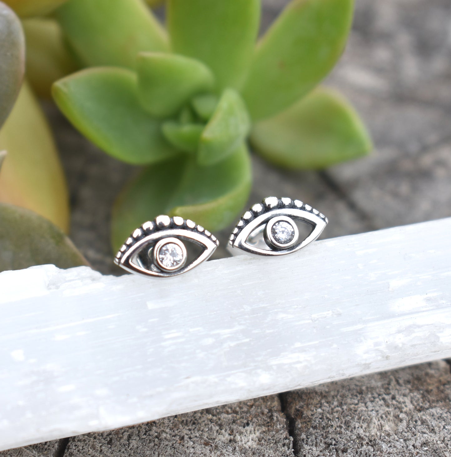 Evil Eye Earrings- Evil Eye Studs, Protection Talisman- Greek Evil Eye