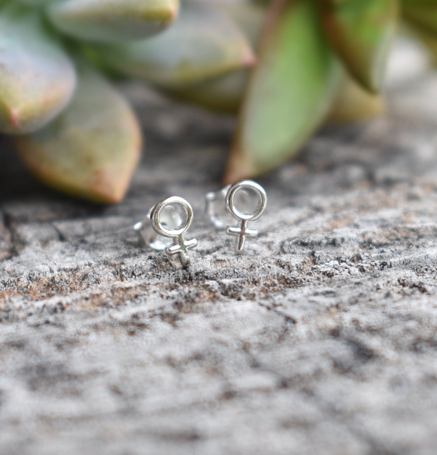 Female Symbol Studs/Male Studs-Gender Earrings, Venus Earrings, Mars Studs