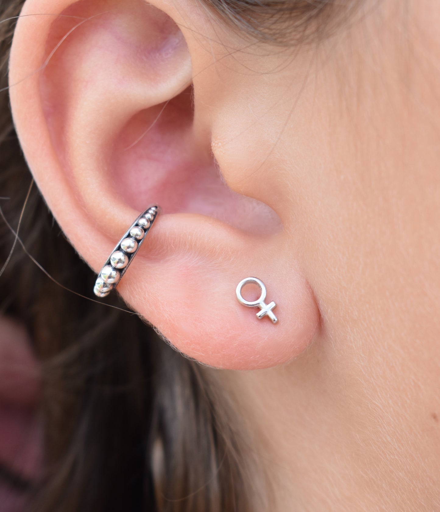 Female Symbol Studs/Male Studs-Gender Earrings, Venus Earrings, Mars Studs