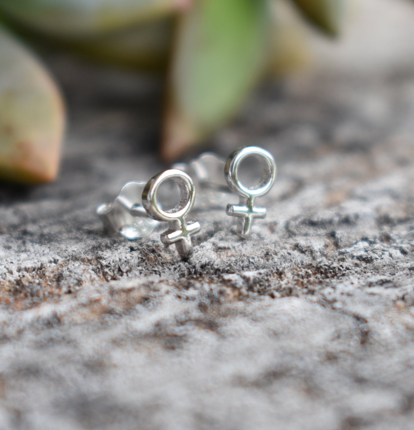 Female Symbol Studs/Male Studs-Gender Earrings, Venus Earrings, Mars Studs