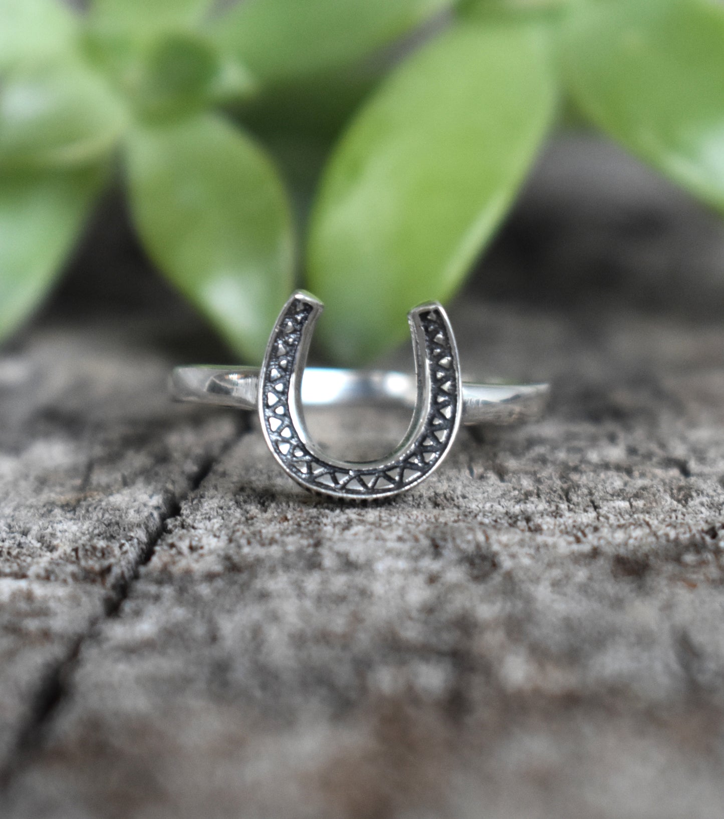 Horseshoe Ring- Lucky Horseshoe, Sterling Silver Ring, Good Luck Ring, Equestrian