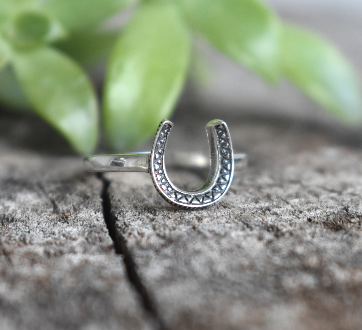Horseshoe Ring- Lucky Horseshoe, Sterling Silver Ring, Good Luck Ring, Equestrian