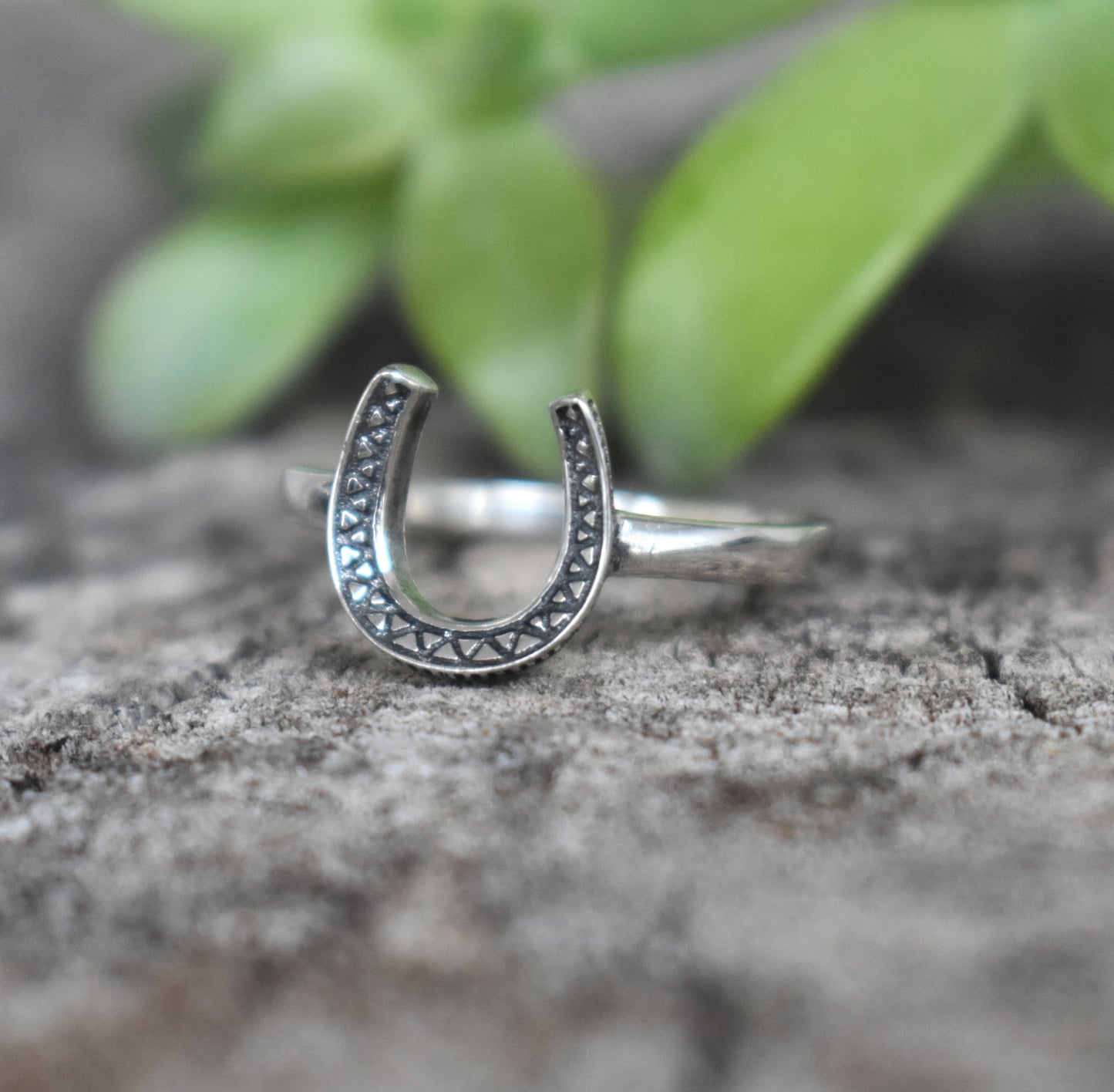 Horseshoe Ring- Lucky Horseshoe, Sterling Silver Ring, Good Luck Ring, Equestrian