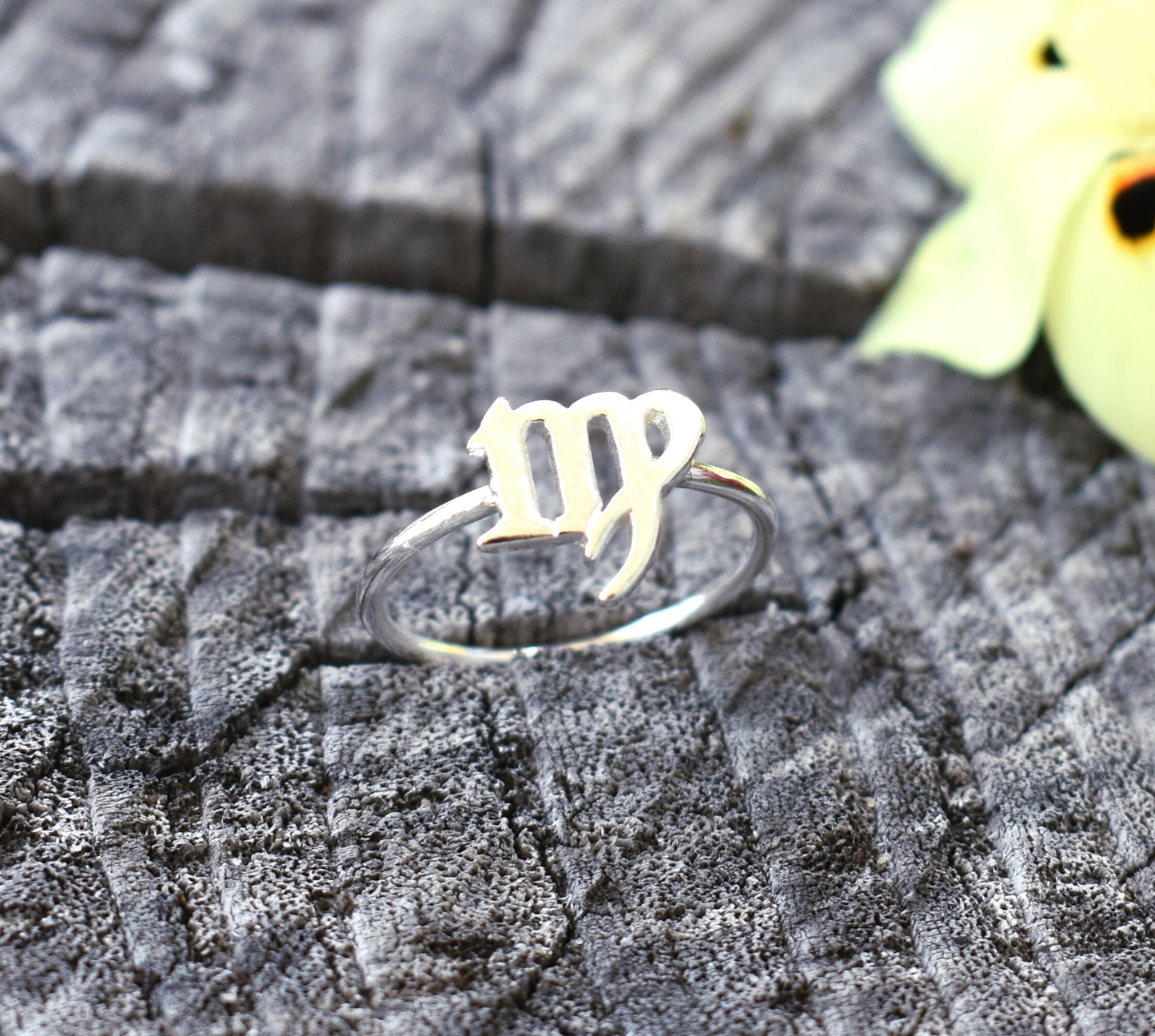 Virgo Ring- Star Signs Ring, Virgo Zodiac Ring, September Ring, Silver Ring