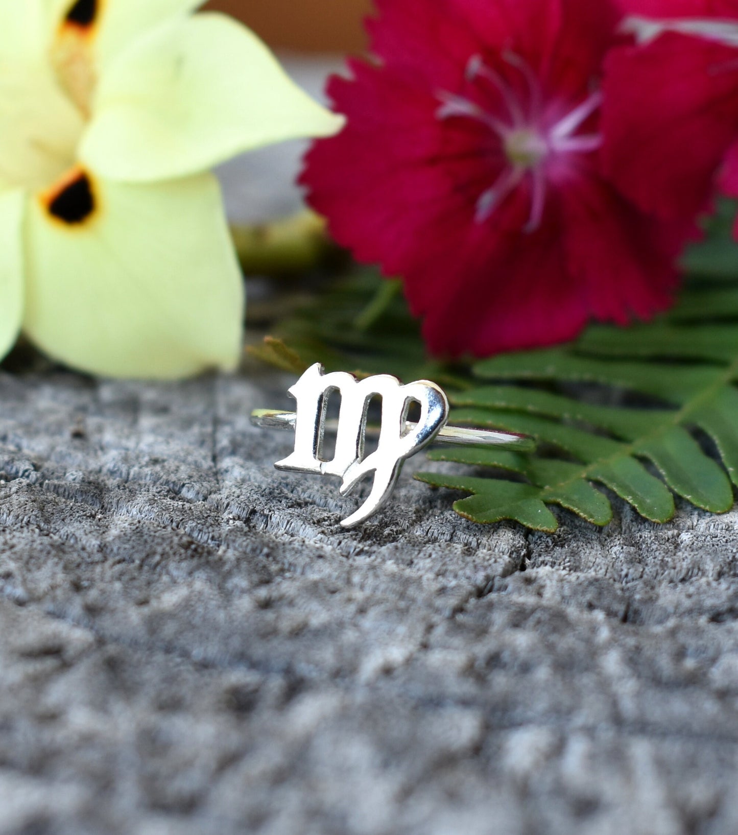 Virgo Ring- Star Signs Ring, Virgo Zodiac Ring, September Ring, Silver Ring