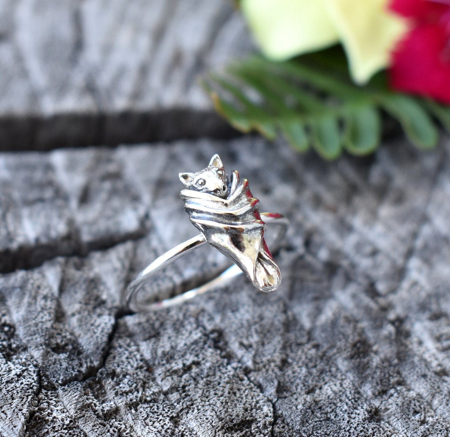Bat Ring- Bat Jewelry, Vampire Bat, All Hallows Eve, Silver Bat Ring
