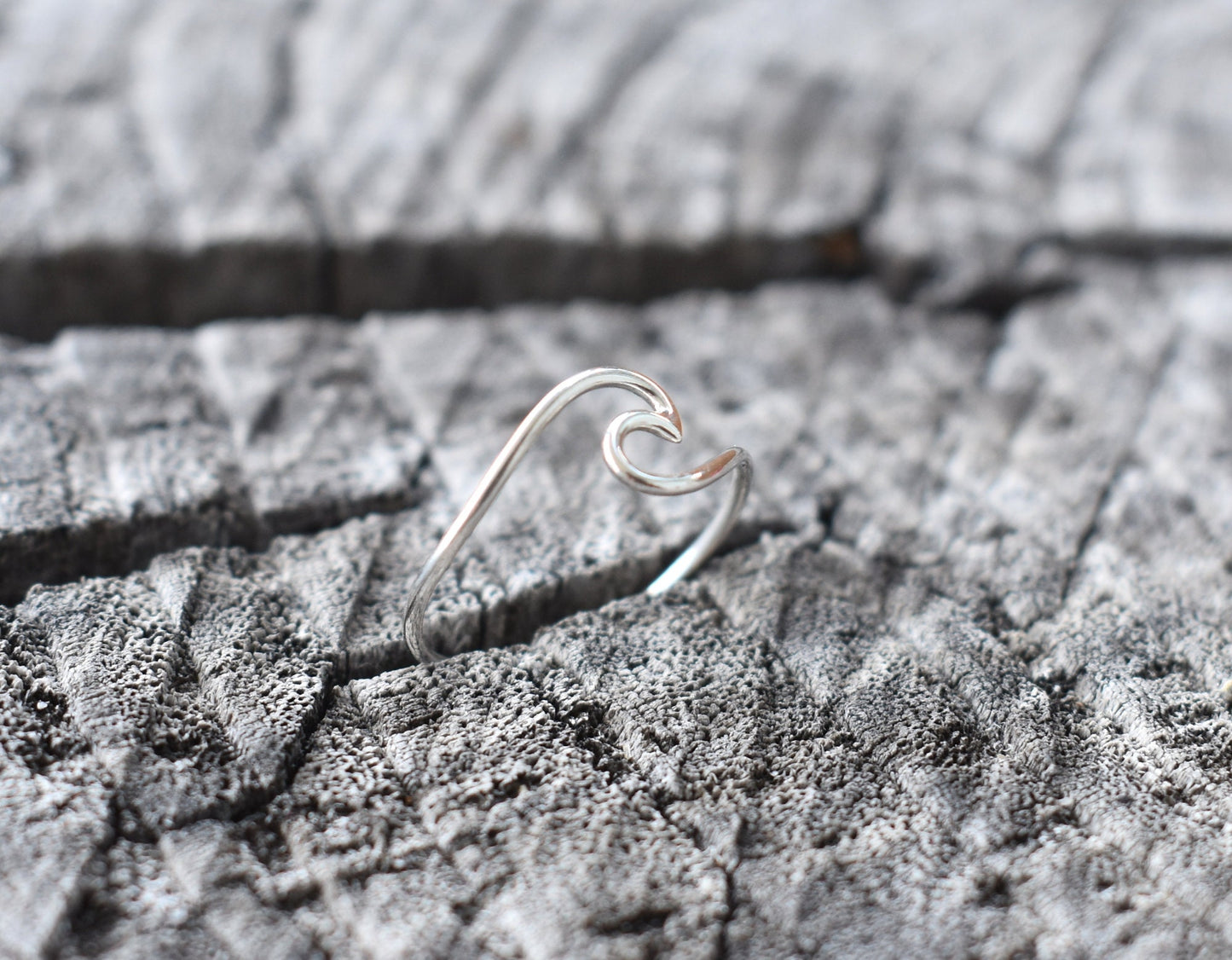 Wave Ring- Womens Wave Ring, Beach Ring, Ocean Ring, Pura Vida Ring-Silver Ring