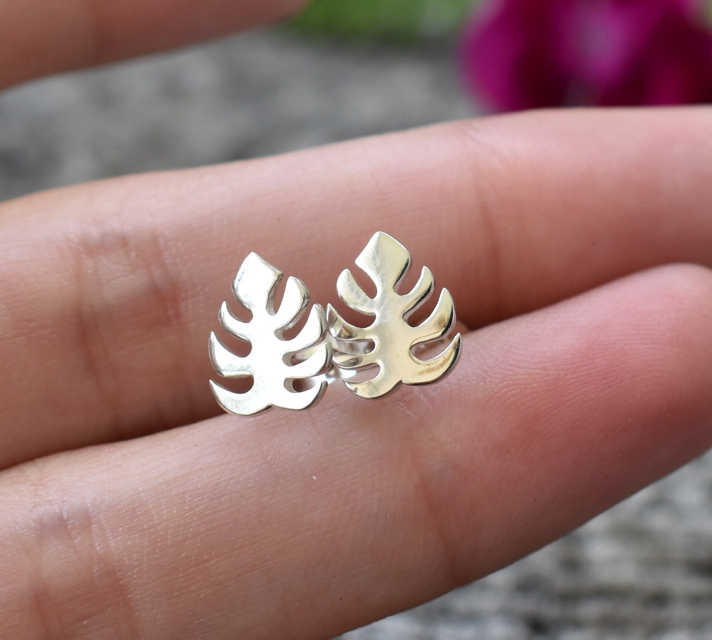 Monstera Earrings- Monstera Leaf Earrings, Monstera Jewelry-Plant Lady