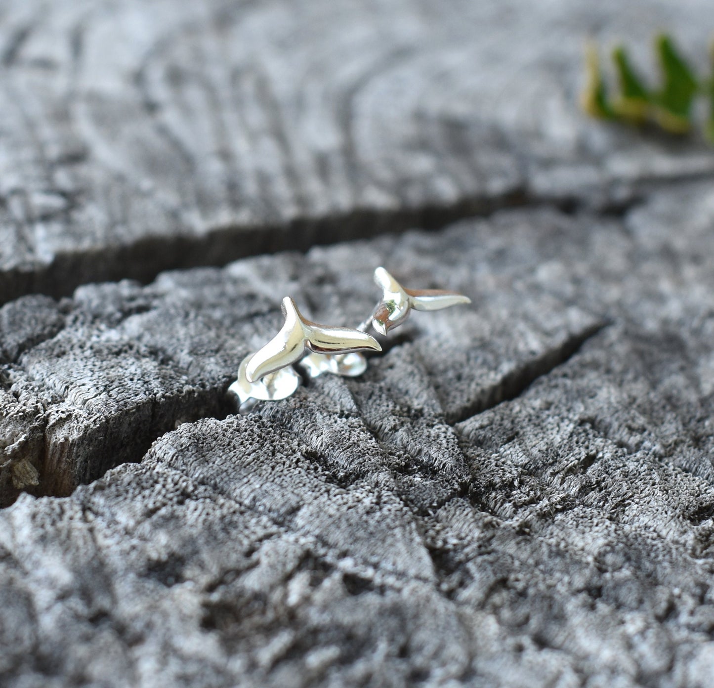 Whale Tail Earrings- Whale Stud Earrings, Whale Tail Jewelry- Silver Earrings