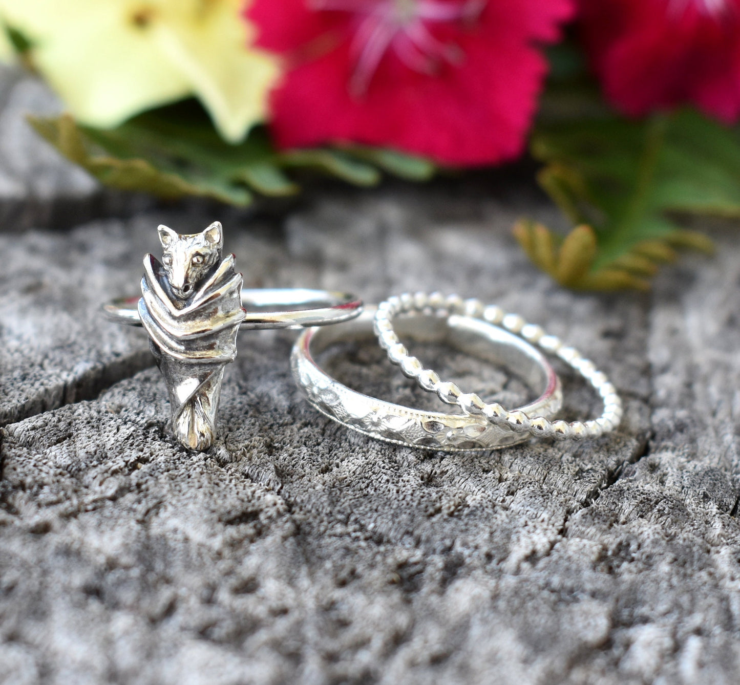 Bat Ring- Bat Jewelry, Vampire Bat, All Hallows Eve, Silver Bat Ring