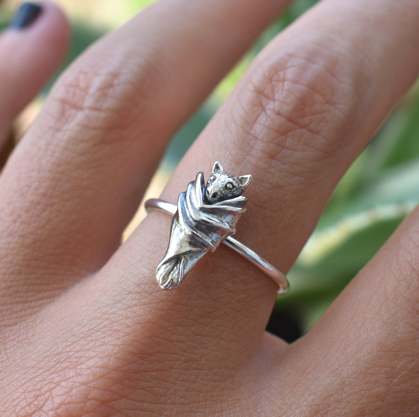 Bat Ring- Bat Jewelry, Vampire Bat, All Hallows Eve, Silver Bat Ring