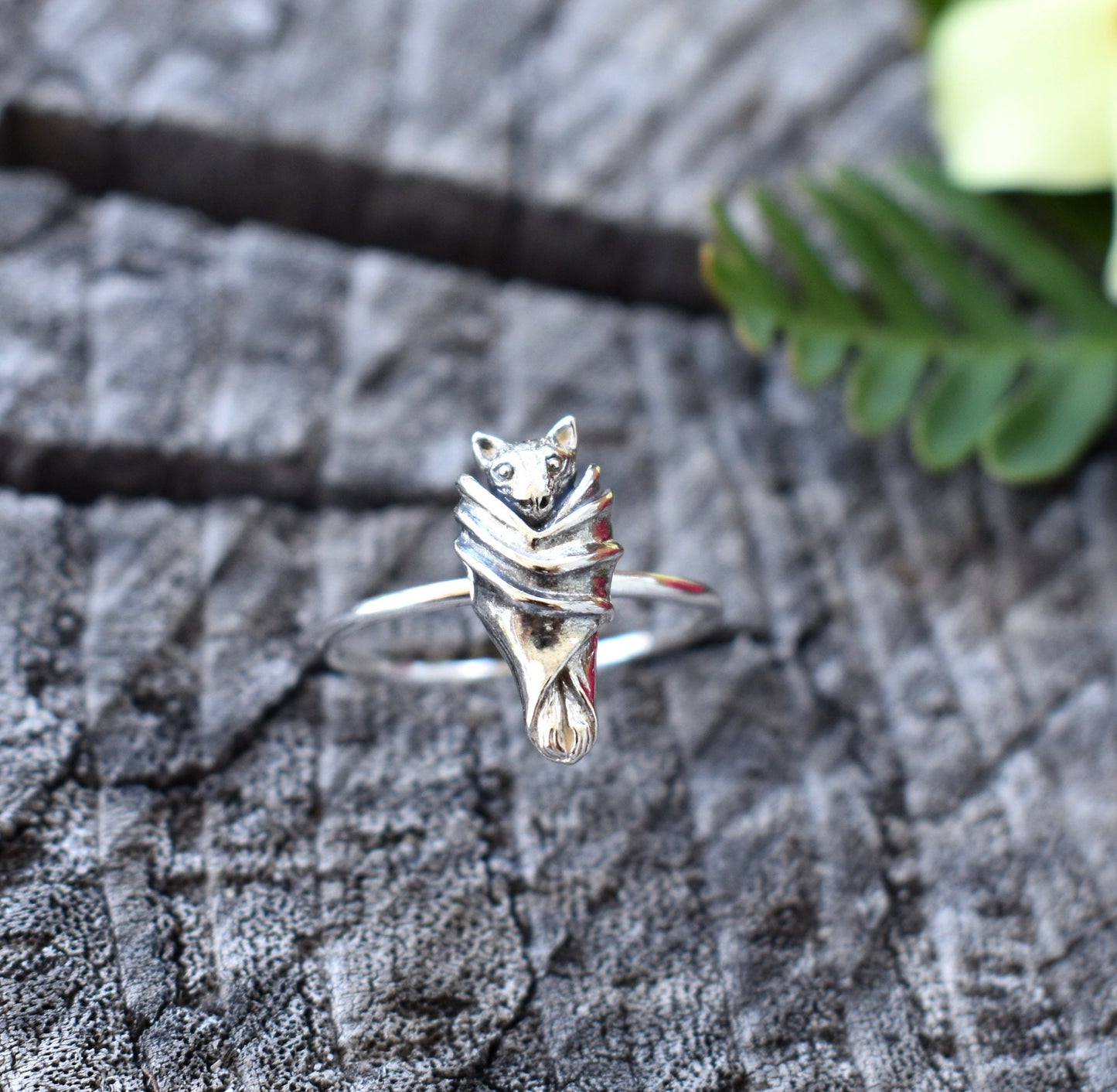 Bat Ring- Bat Jewelry, Vampire Bat, All Hallows Eve, Silver Bat Ring