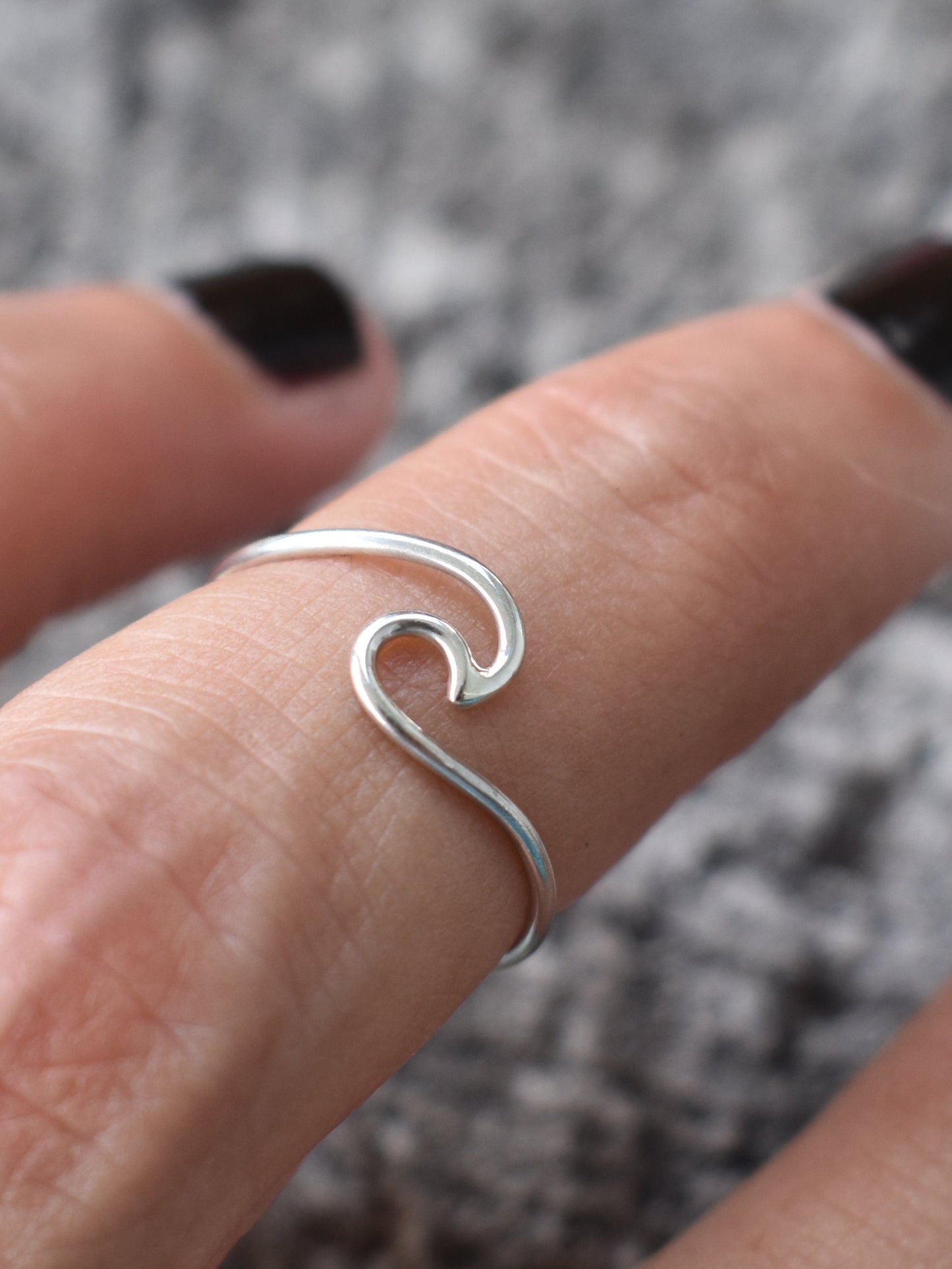 Wave Ring- Womens Wave Ring, Beach Ring, Ocean Ring, Pura Vida Ring-Silver Ring