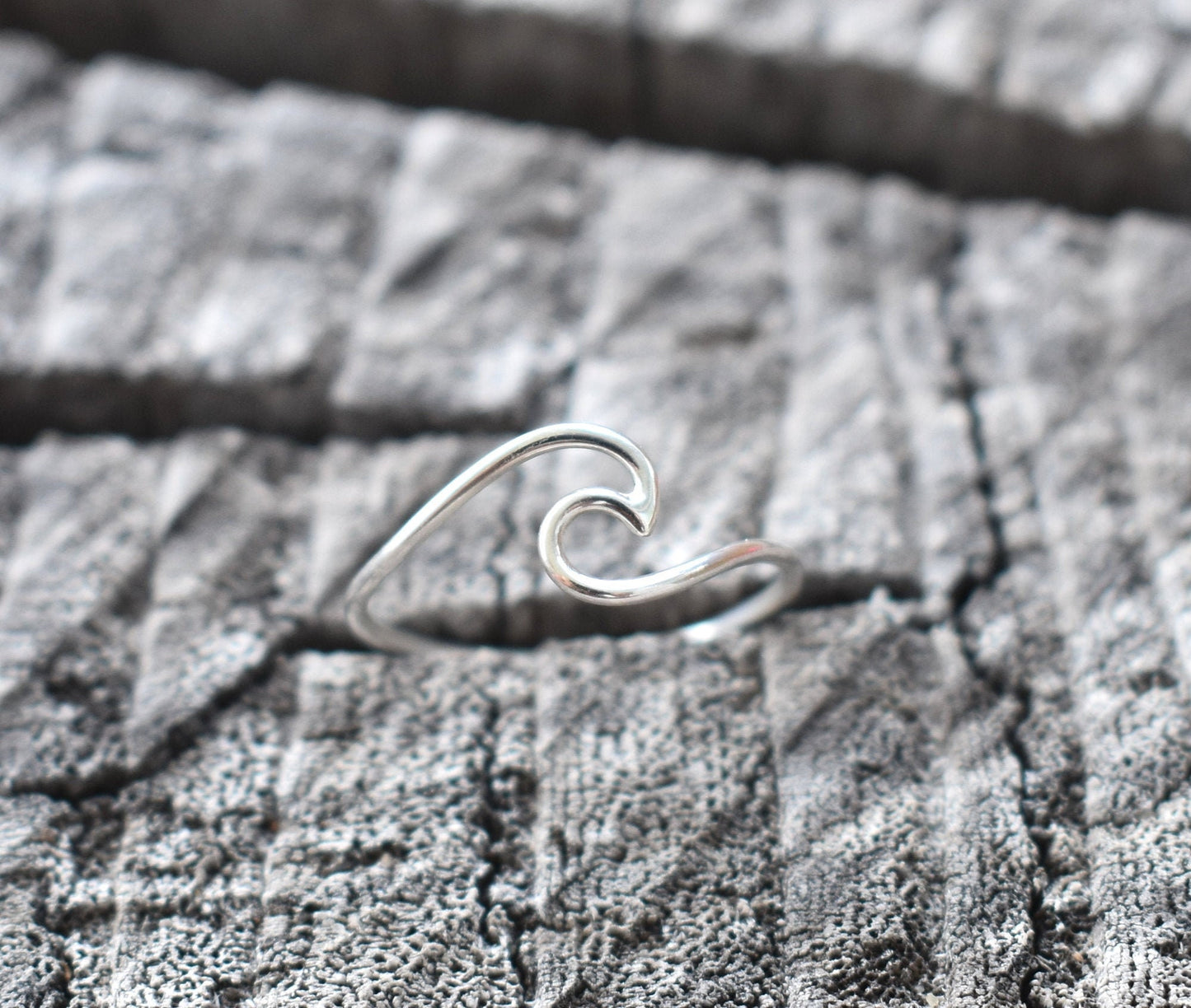 Wave Ring- Womens Wave Ring, Beach Ring, Ocean Ring, Pura Vida Ring-Silver Ring
