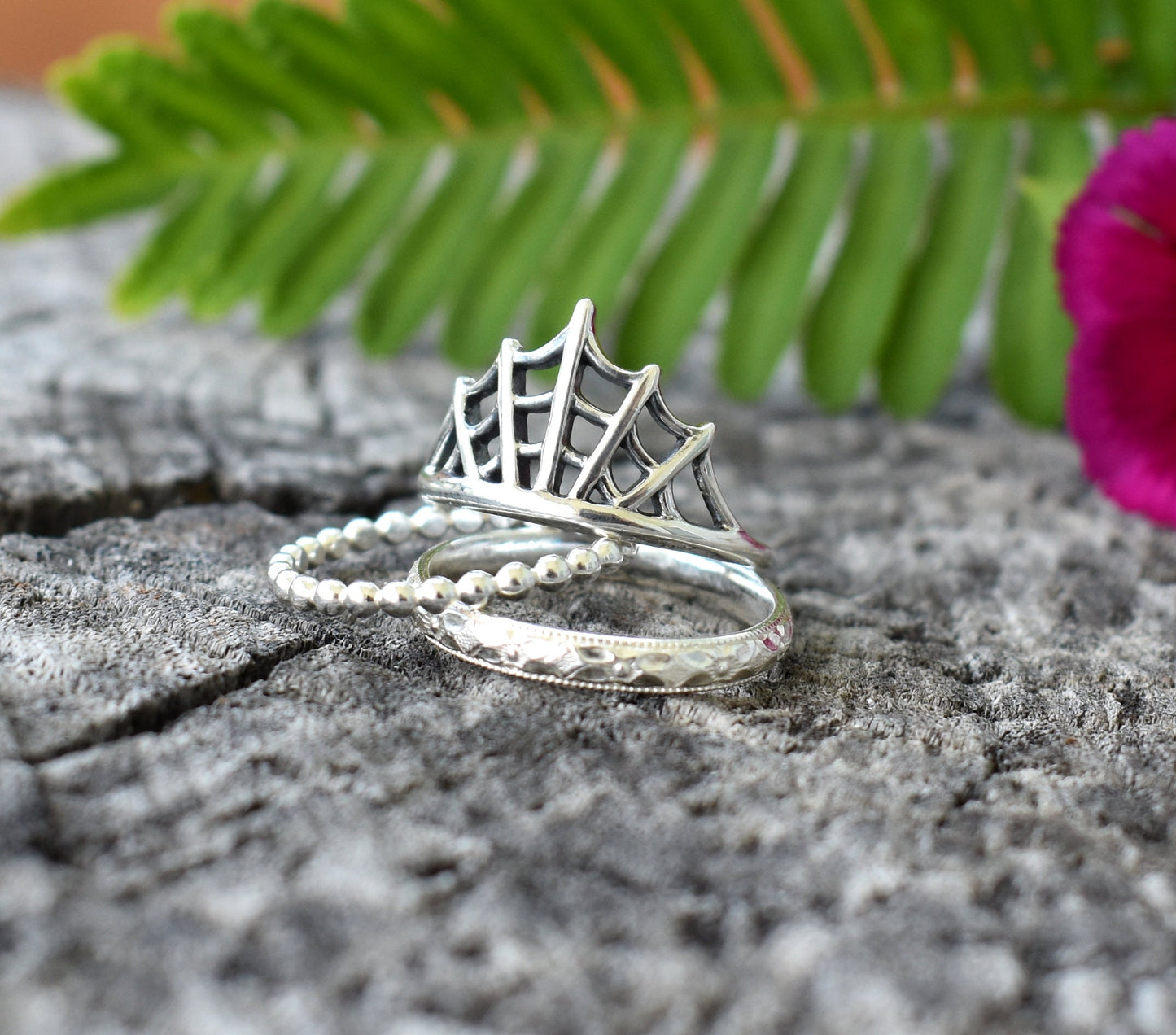 Spiderweb Ring- Web Ring, Gothic Ring, Spider Jewelry, Halloween Rings