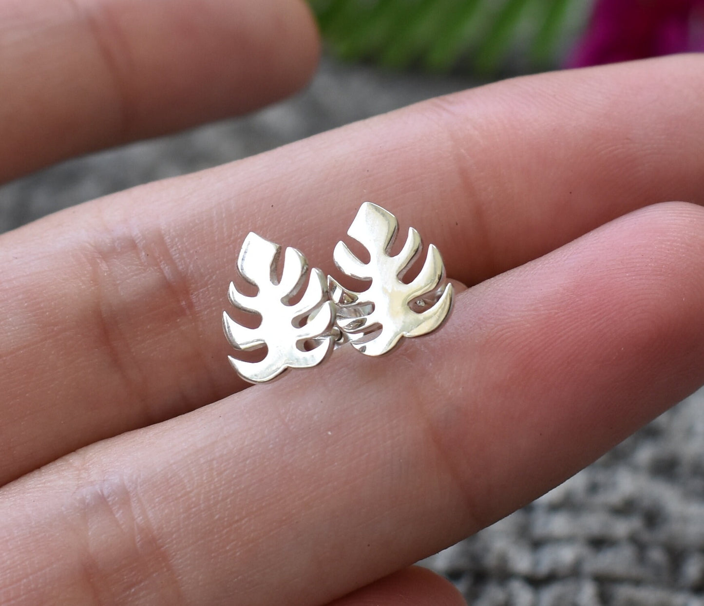 Monstera Earrings- Monstera Leaf Earrings, Monstera Jewelry-Plant Lady