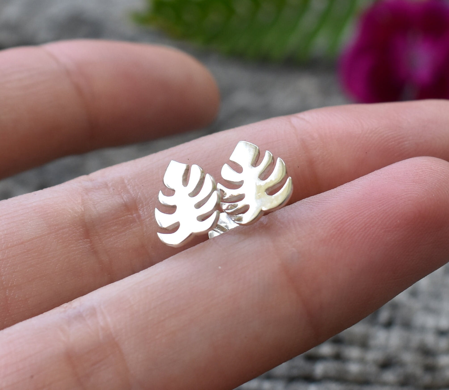 Monstera Earrings- Monstera Leaf Earrings, Monstera Jewelry-Plant Lady