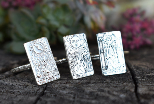 Tarot Card Ring- 22 Major Arcana,  Tarot Jewelry, Fortune Teller, Witchy Ring-Silver Ring