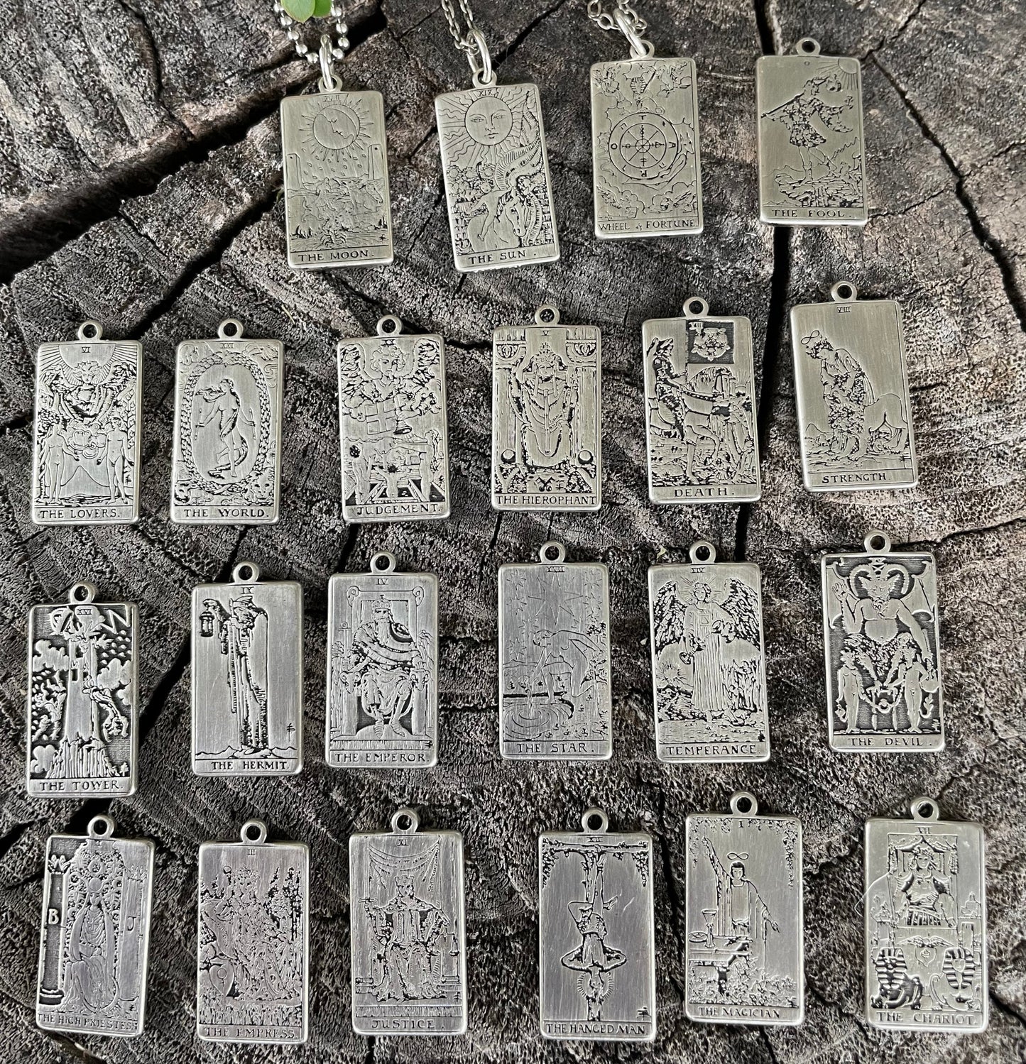 Tarot Card Necklace- Sterling Silver, Major Arcana, Tarot Card Jewelry
