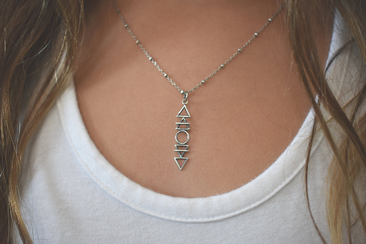 Element Necklace- Four Elements Necklace, Frozen Necklace- Earth Air Fire Water
