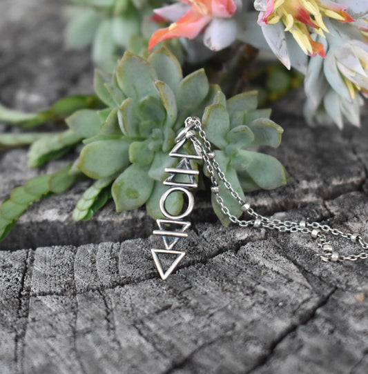 Element Necklace- Four Elements Necklace, Frozen Necklace- Earth Air Fire Water