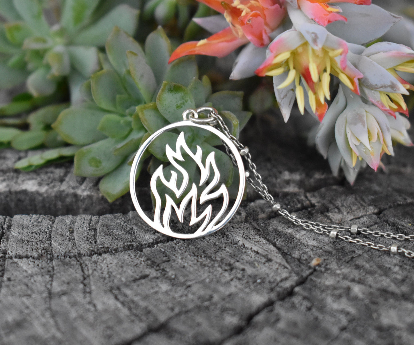 Fire Element- Fire Necklace, Four Element, Leo necklace- Sagittarius, Aries Jewelry