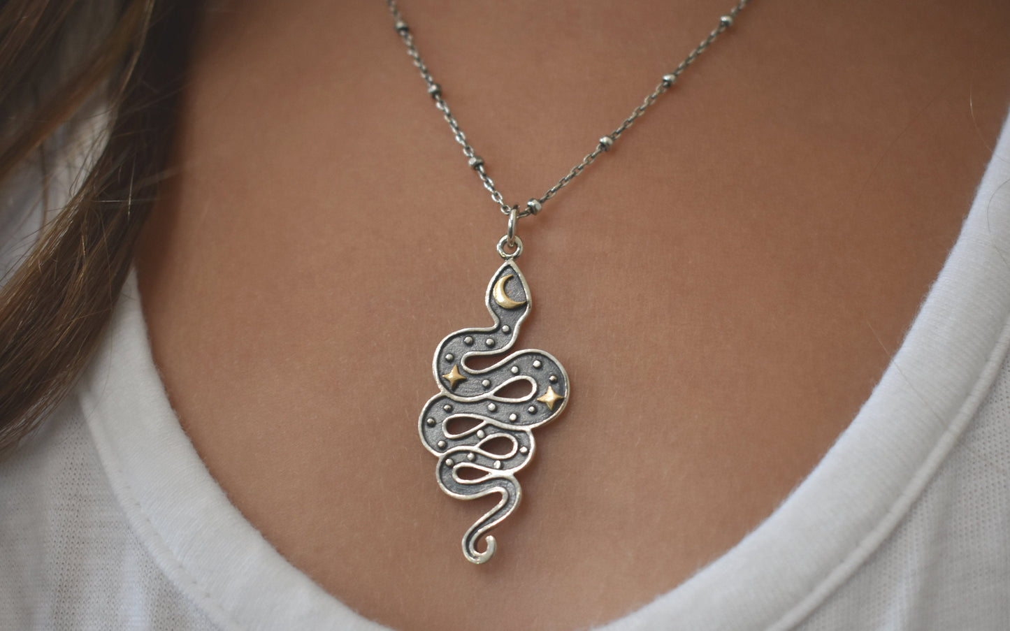 Snake Necklace- Serpent Necklace, Snake Medicine, Snake Animal Spirit