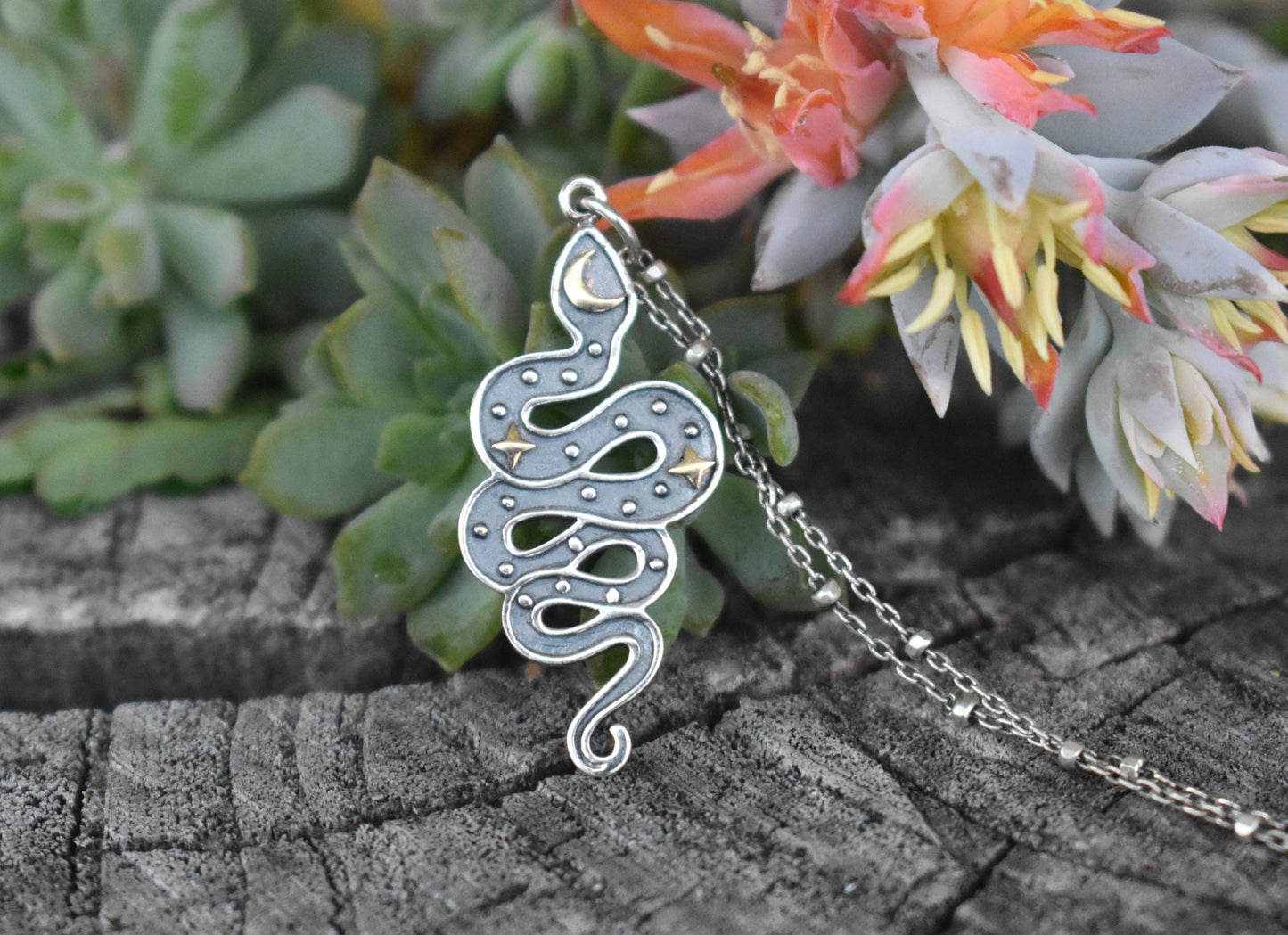 Snake Necklace- Serpent Necklace, Snake Medicine, Snake Animal Spirit