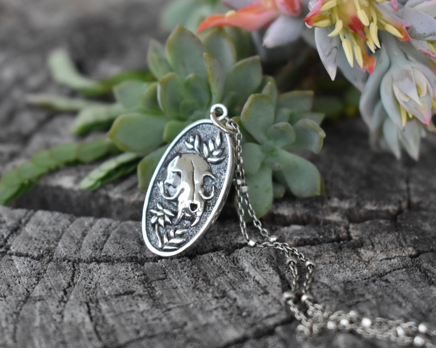 Cat Skull Necklace- Skull Necklace, Kitty Skull, Skull Jewelry, Halloween Necklace