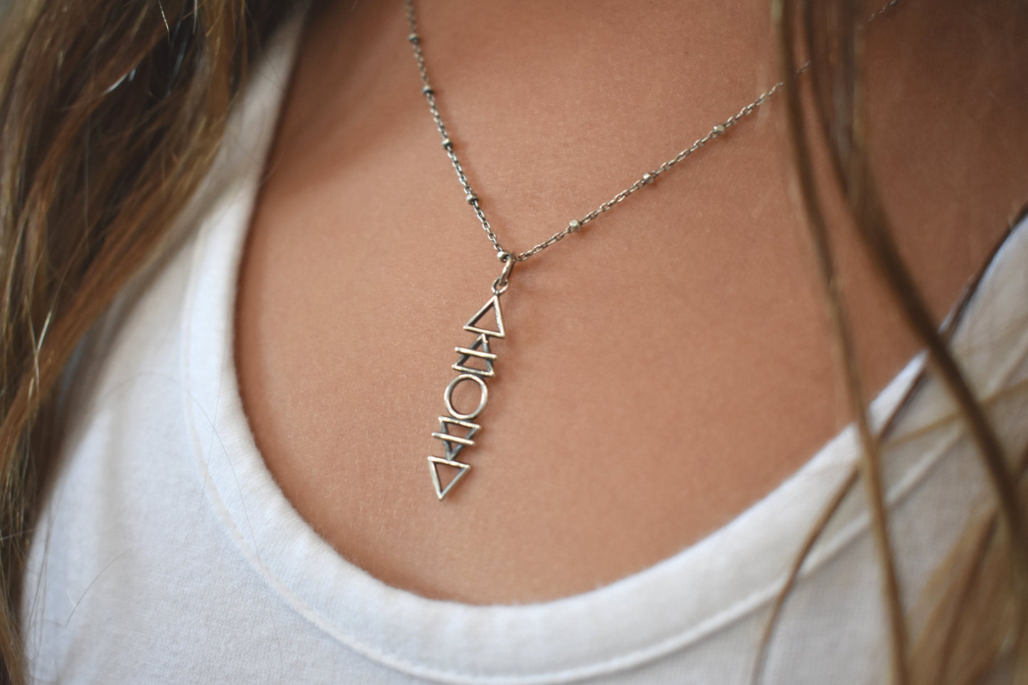 Element Necklace- Four Elements Necklace, Frozen Necklace- Earth Air Fire Water