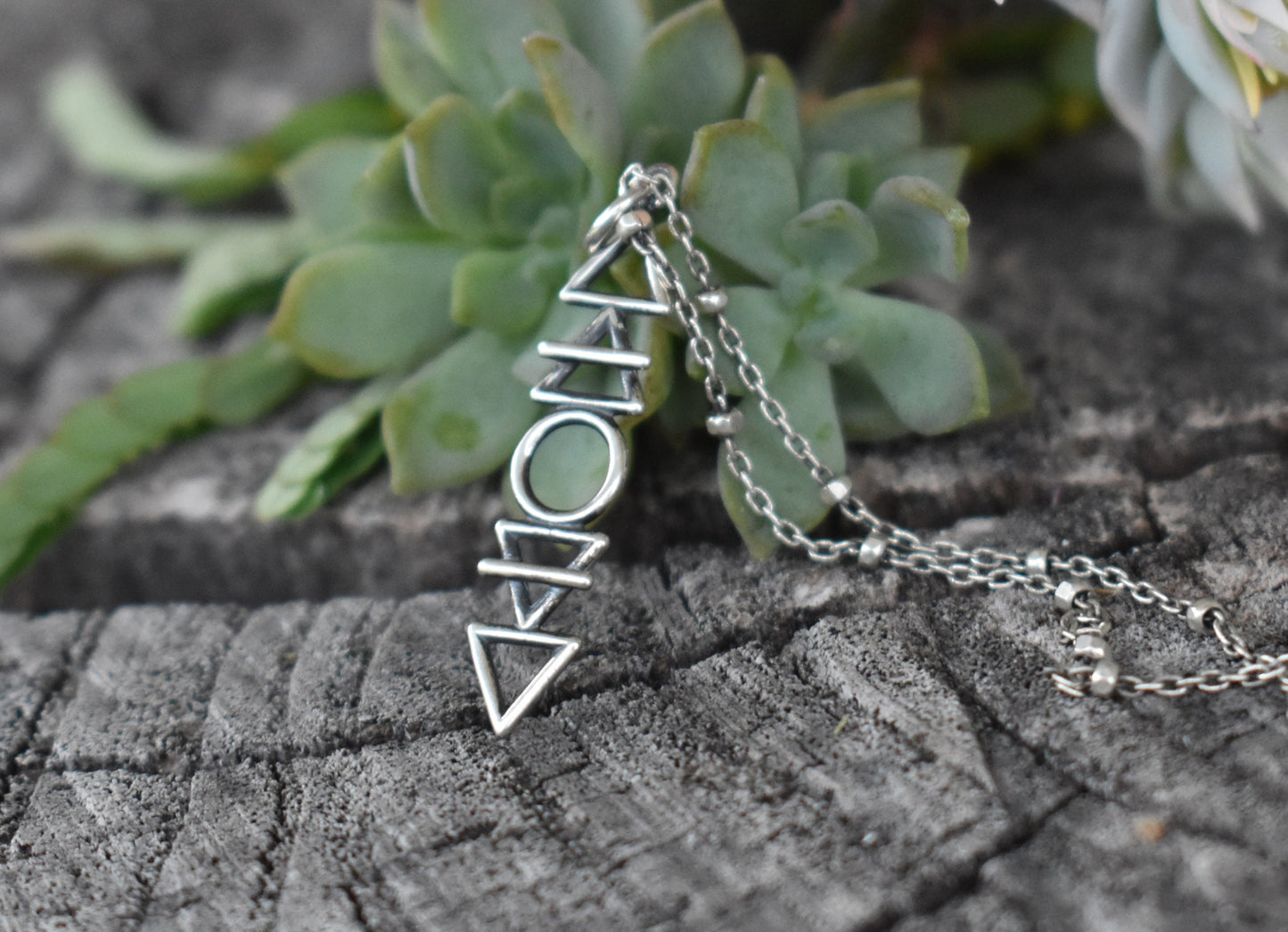 Element Necklace- Four Elements Necklace, Frozen Necklace- Earth Air Fire Water