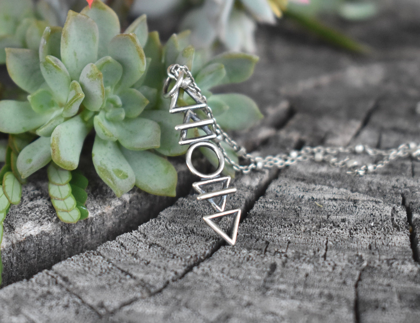 Element Necklace- Four Elements Necklace, Frozen Necklace- Earth Air Fire Water