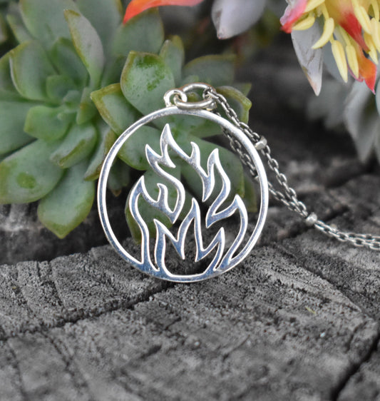 Fire Element- Fire Necklace, Four Element, Leo necklace- Sagittarius, Aries Jewelry