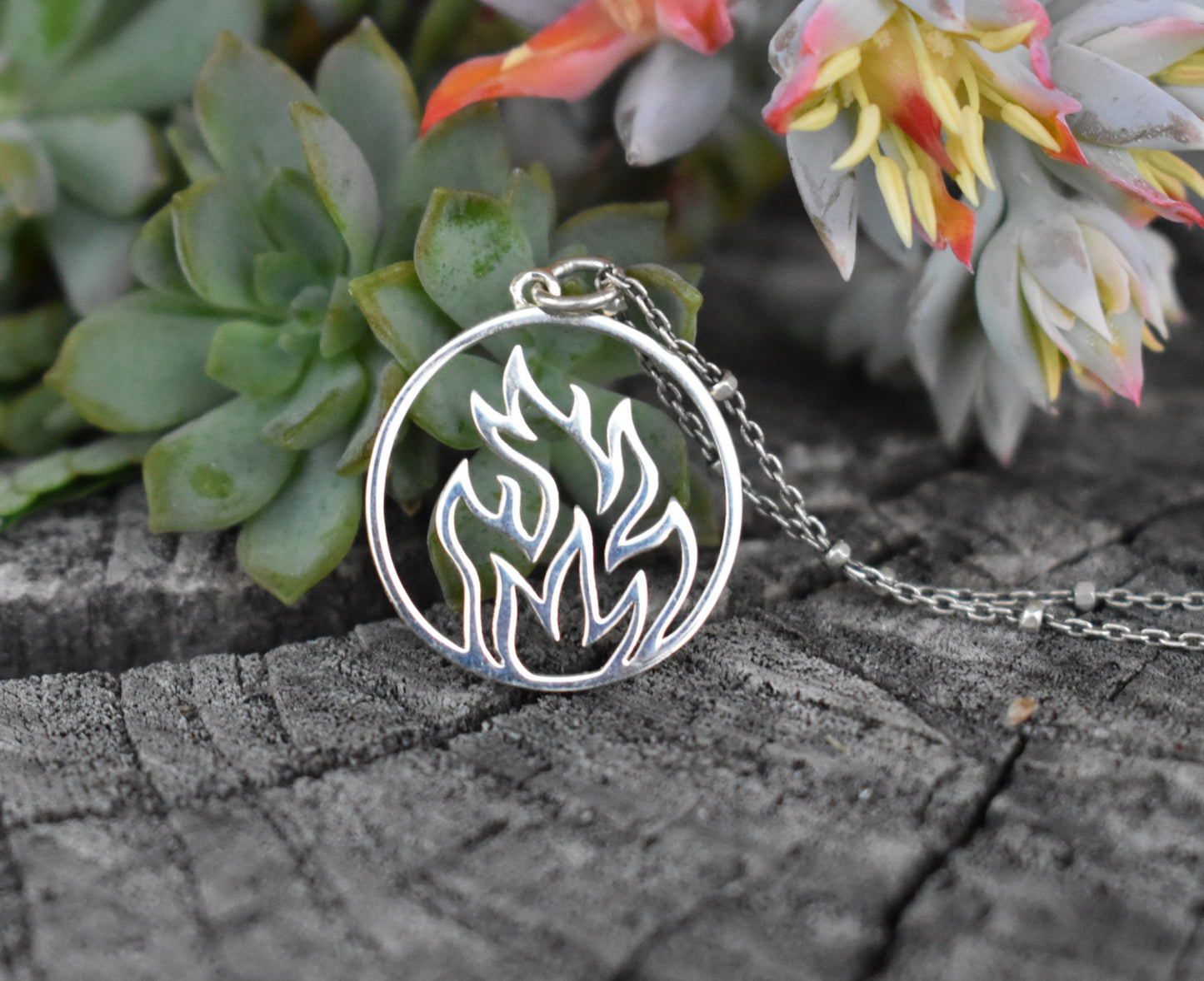 Fire Element- Fire Necklace, Four Element, Leo necklace- Sagittarius, Aries Jewelry