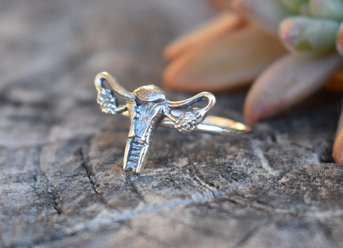 Uterus Ring- Female Anatomy, Feminist Ring, Feminist Jewelry, Divine Feminine, Fertility Ring