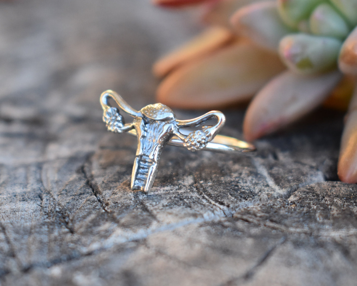 Uterus Ring- Female Anatomy, Feminist Ring, Feminist Jewelry, Divine Feminine, Fertility Ring