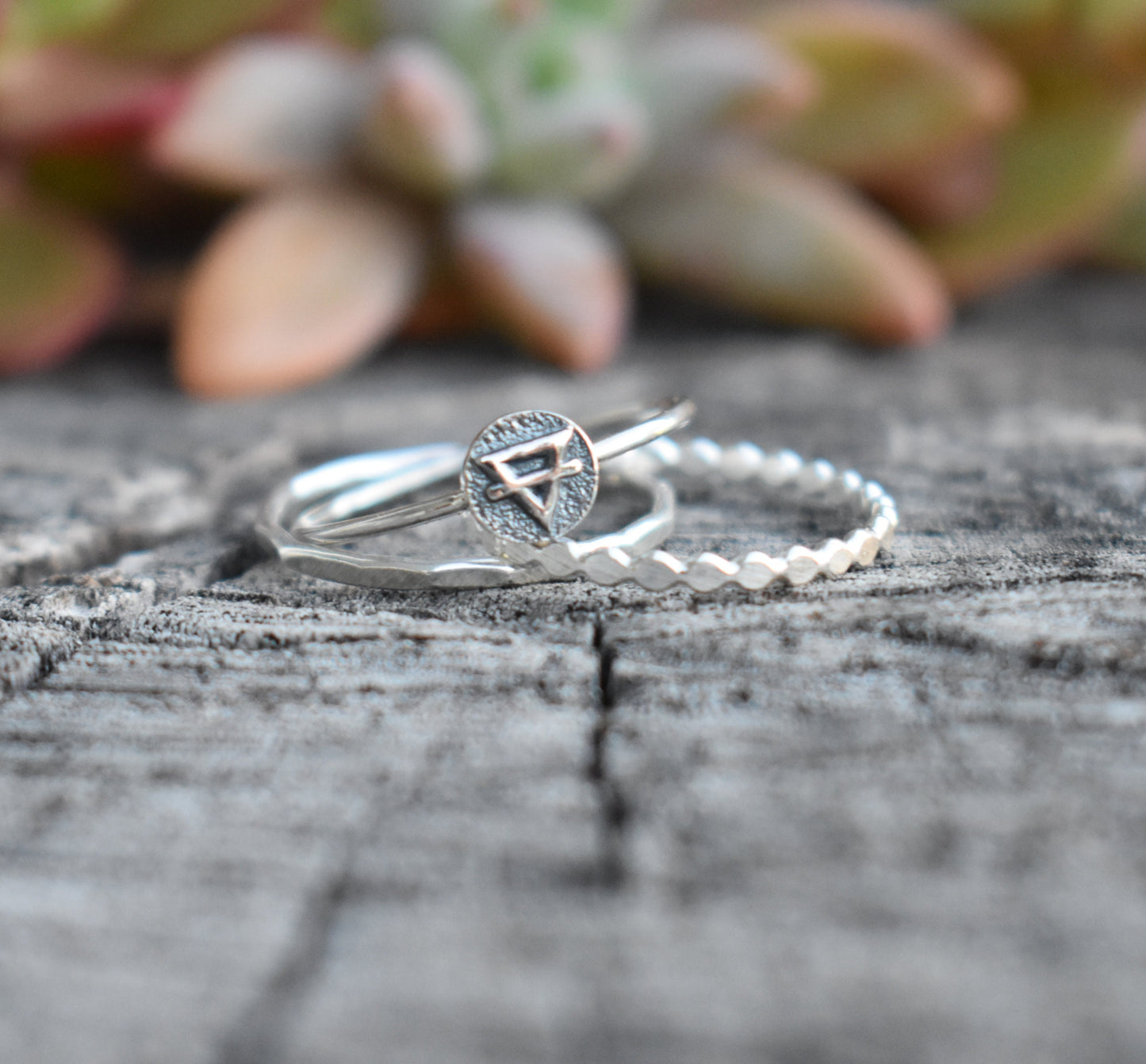 Elements Ring- Fire Ring, Air Ring, Earth Ring, Water Ring, Four Elements-Frozen Rings