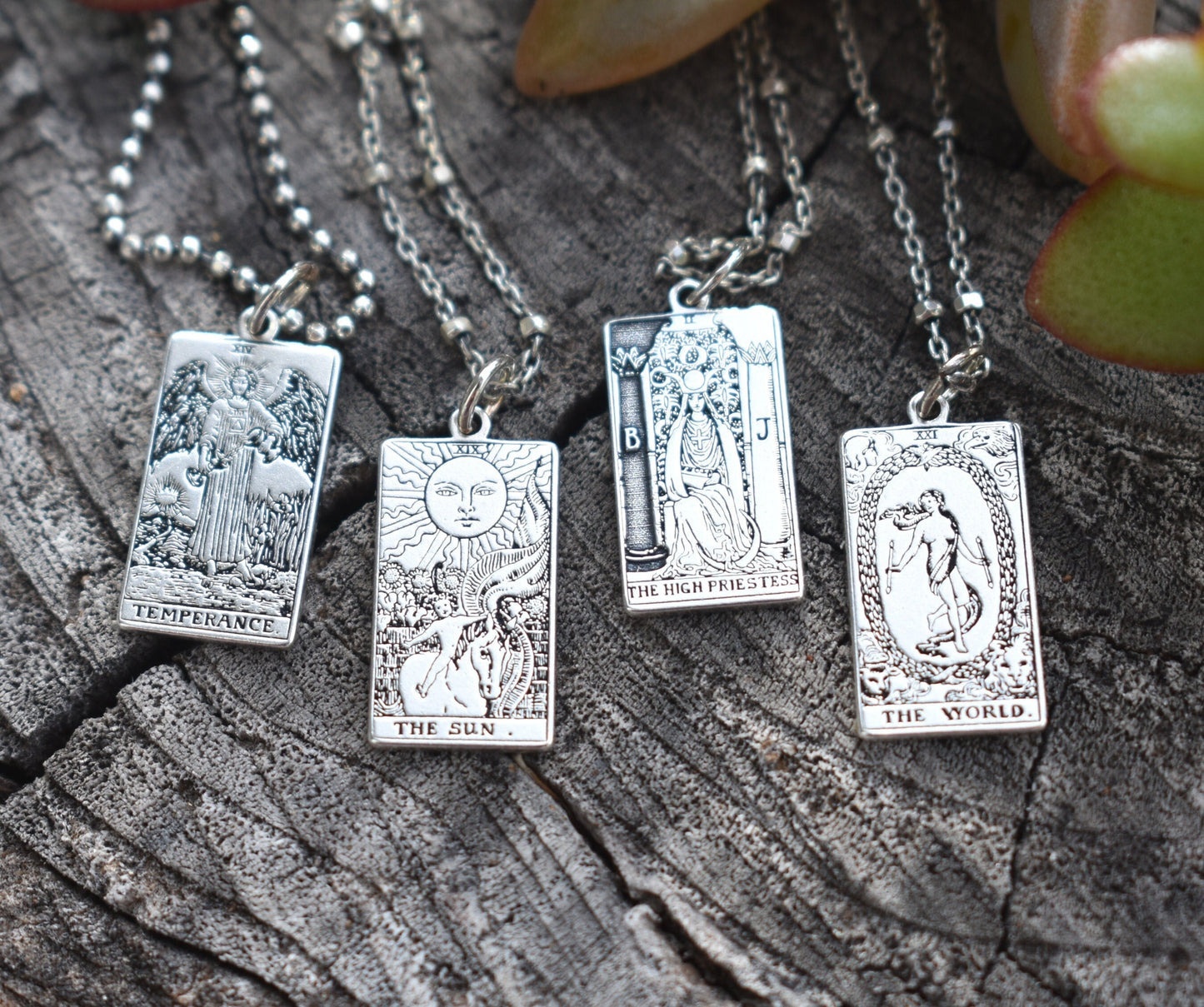 Tarot Card Necklace- Sterling Silver, Major Arcana, Tarot Card Jewelry