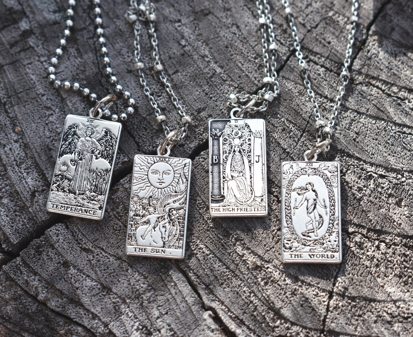 Tarot Card Necklace- Sterling Silver, Major Arcana, Tarot Card Jewelry