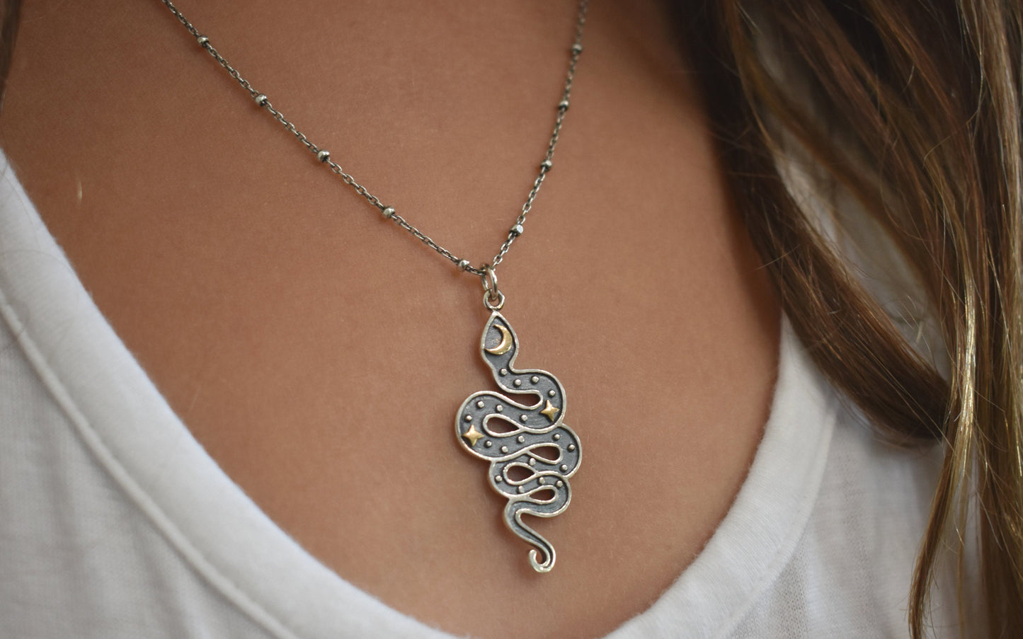 Snake Necklace- Serpent Necklace, Snake Medicine, Snake Animal Spirit