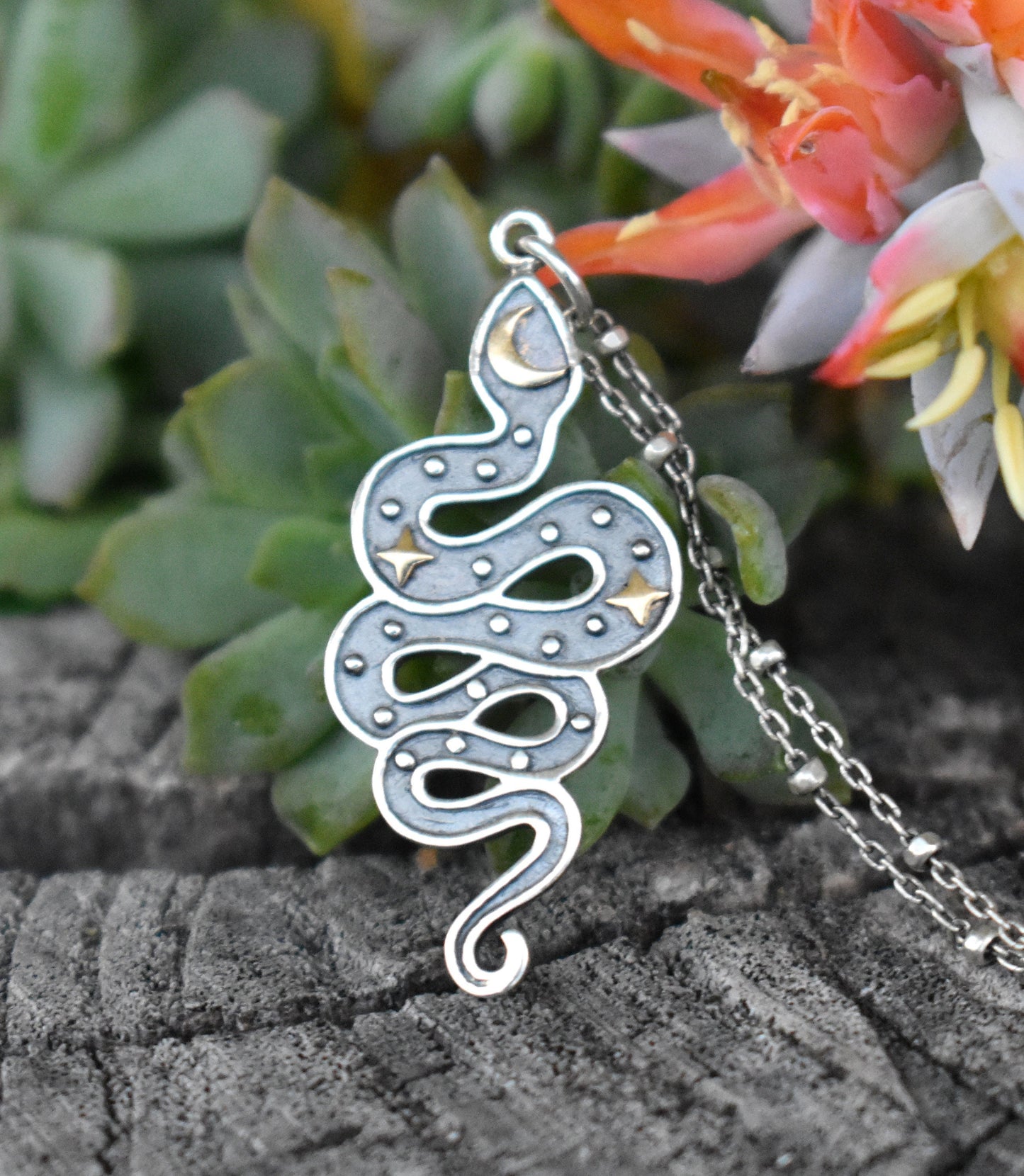 Snake Necklace- Serpent Necklace, Snake Medicine, Snake Animal Spirit