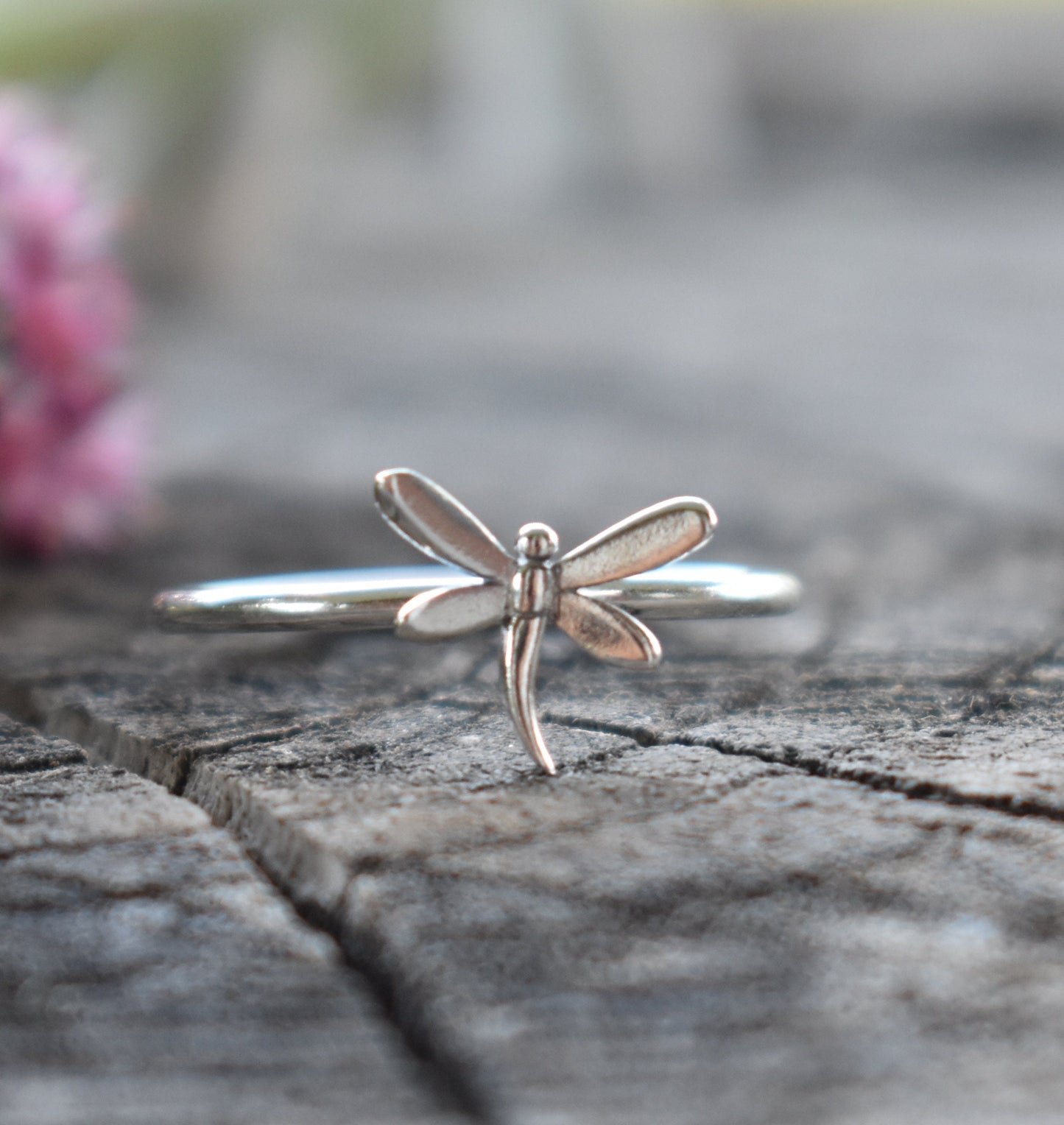 Dragonfly Ring- Dragonfly Jewelry, Good Luck Ring- Silver Dragonfly Ring