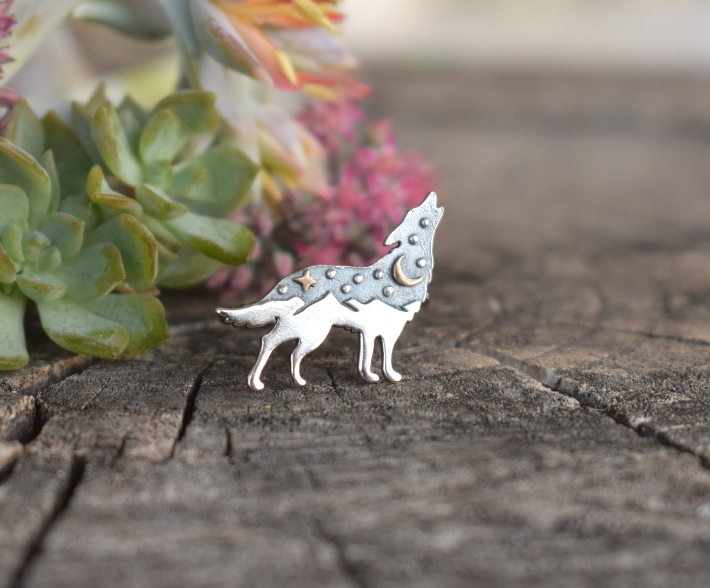 Wolf Ring- Black Wolf Ring, Wolf Jewelry, Halloween Ring, Wolf Medicine