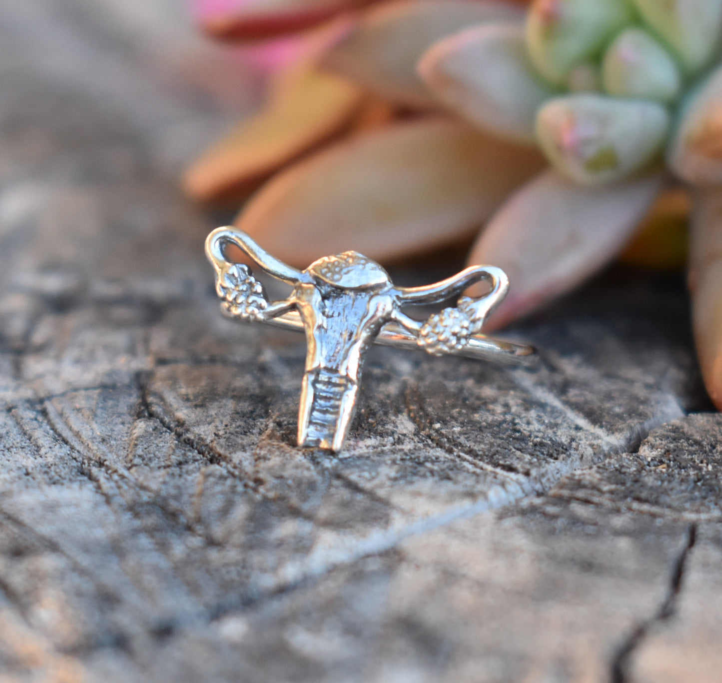 Uterus Ring- Female Anatomy, Feminist Ring, Feminist Jewelry, Divine Feminine, Fertility Ring