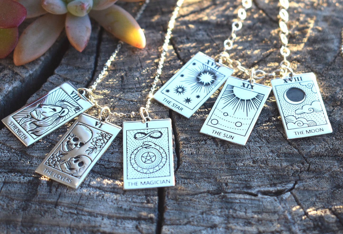 Tarot Necklace- Silver Necklace, Tarot Deck, Major Arcana, Fortune Teller