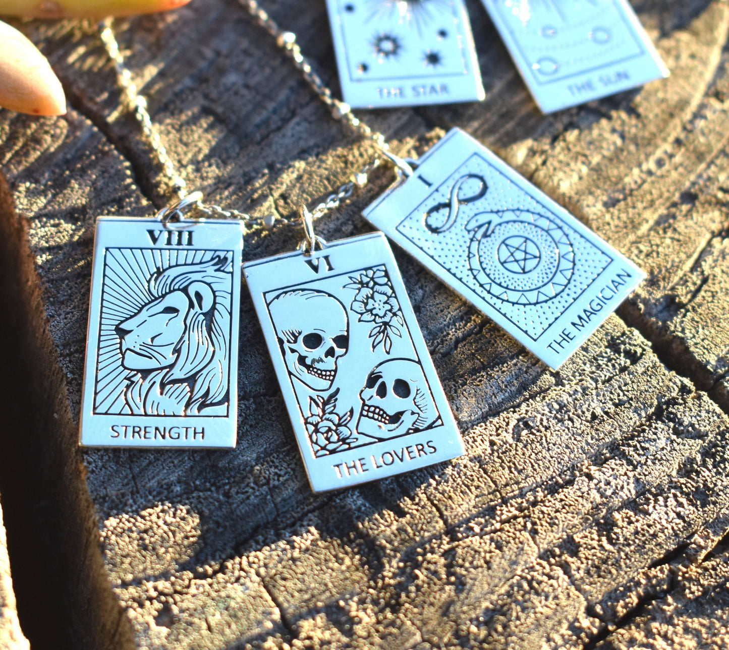 Tarot Necklace- Silver Necklace, Tarot Deck, Major Arcana, Fortune Teller