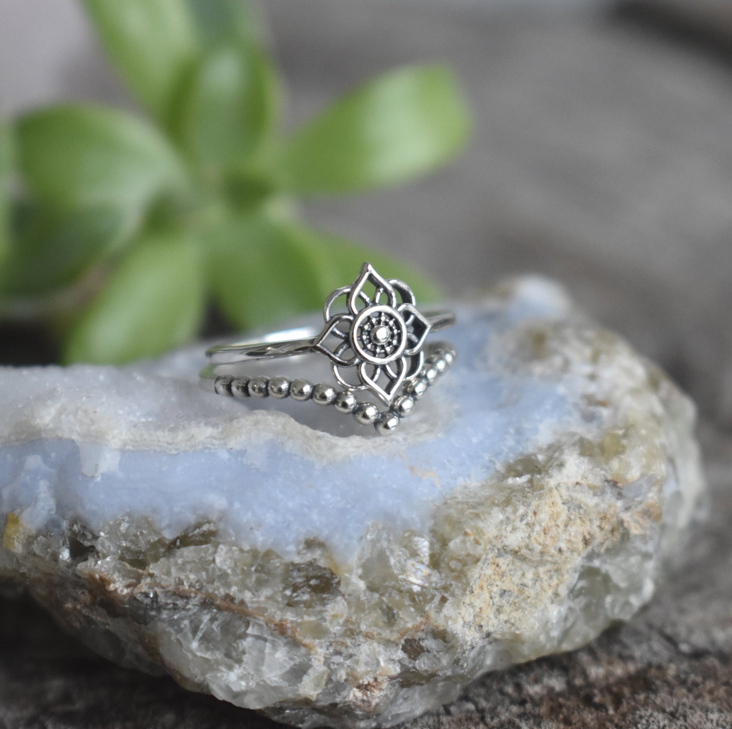 Mandala Ring- Sacred Geometry Ring, Meditation Ring, Yoga Ring, Life Ring