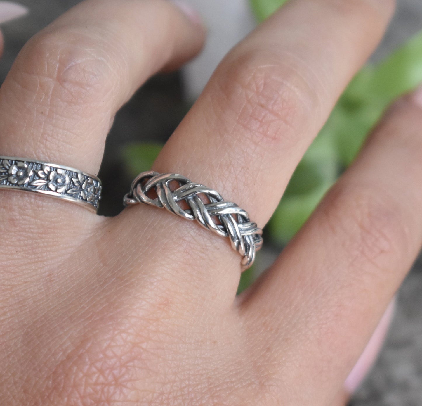 Double Braid Ring- Braided Band, Twist Ring, Rope Ring, Celtic Braid Ring