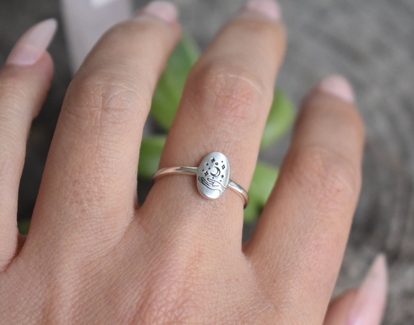 Fortune Telling Ring- Witchy Ring, Silver Hand Ring, Meditation Ring