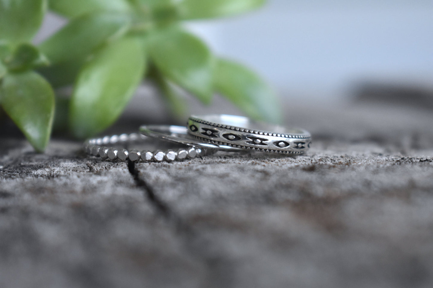 Aztec Rings- Southwestern Rings, Tribal Rings, Stacking Rings-Silver Rings